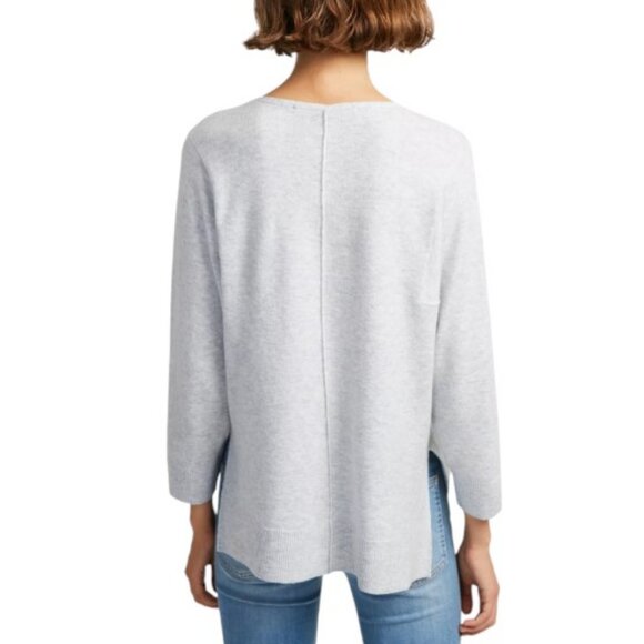 French Connection light blue V-neck oversized fit sweater size XS - Picture 2 of 7